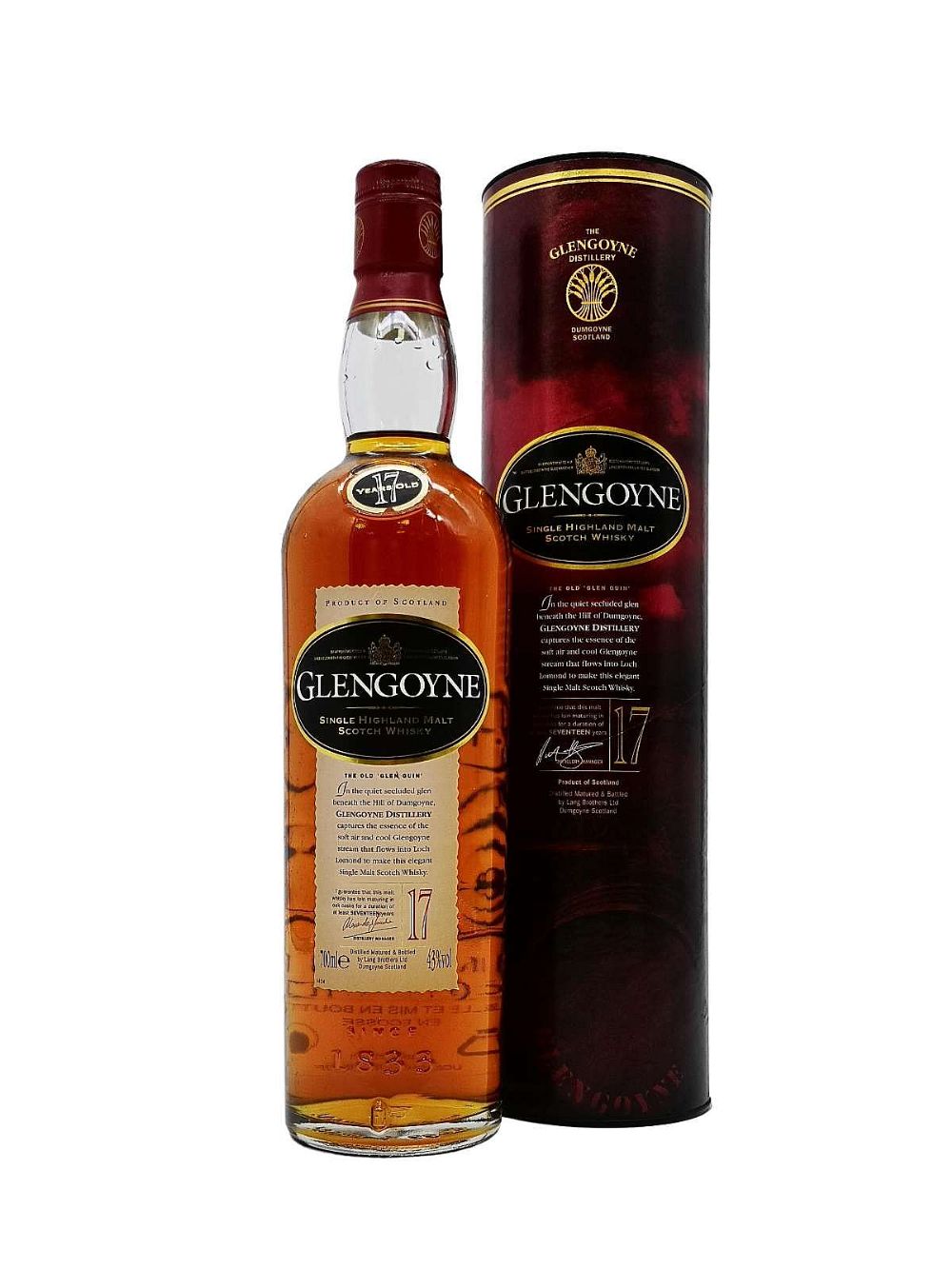 Glengoyne 17 year old Single Malt Scotch Whisky