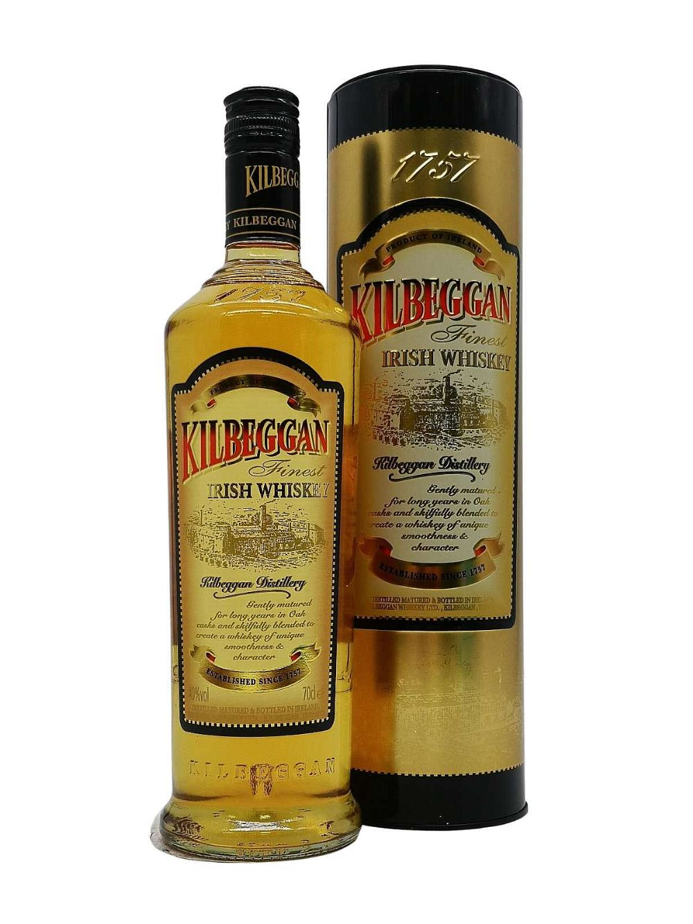 Kilbeggan Irish Whiskey (old label), with presentation tin | Whiskey  Bidders | Irish Whiskey Auction Online Platform