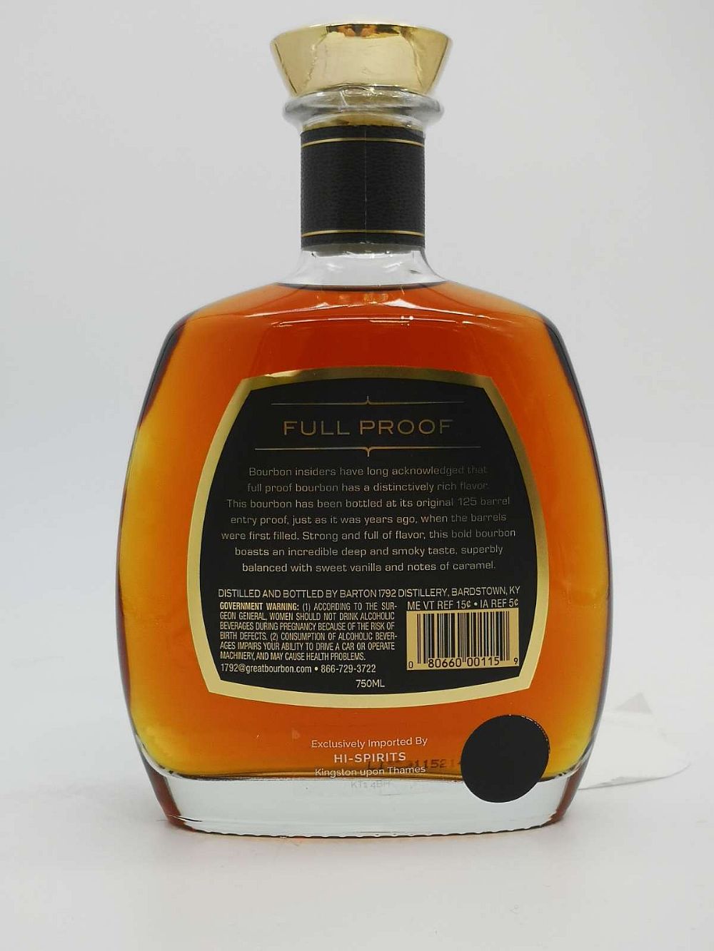 Blanton's 1792 Full Proof Kentucky Straight Bourbon Whiskey