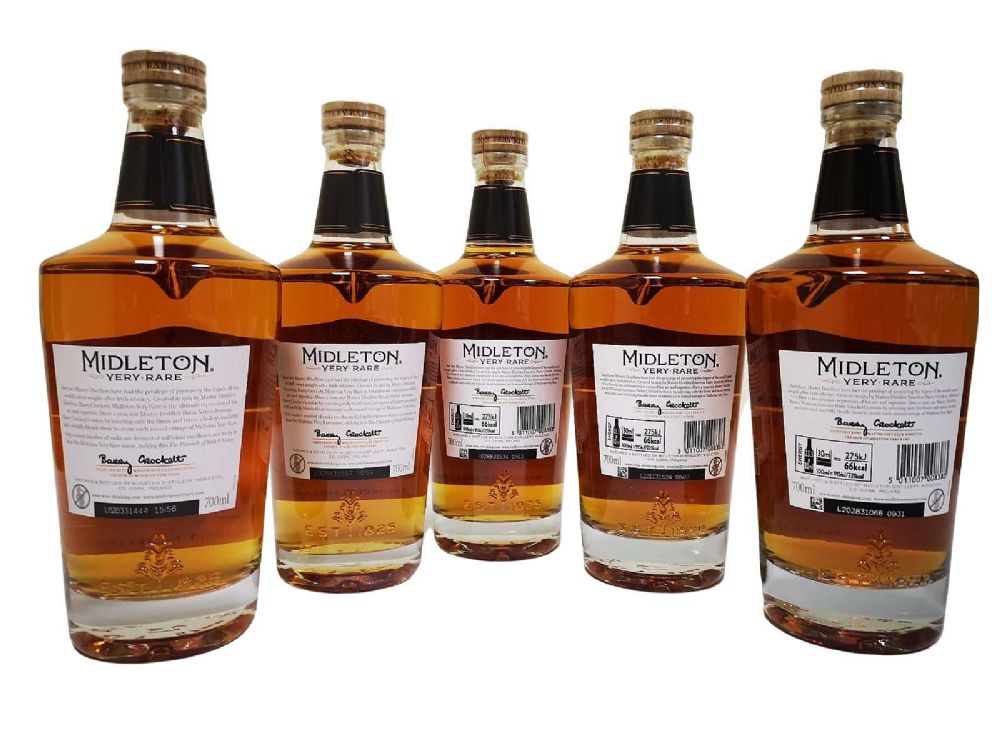 Midleton Very Rare 2018 to 2022 (5 bottle lot)