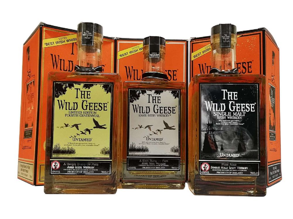 Wild Geese 3 bottle Set - Single Malt, Untamed and Limited Edition 4th  Centennial | Whiskey Bidders | Irish Whiskey Auction Online Platform