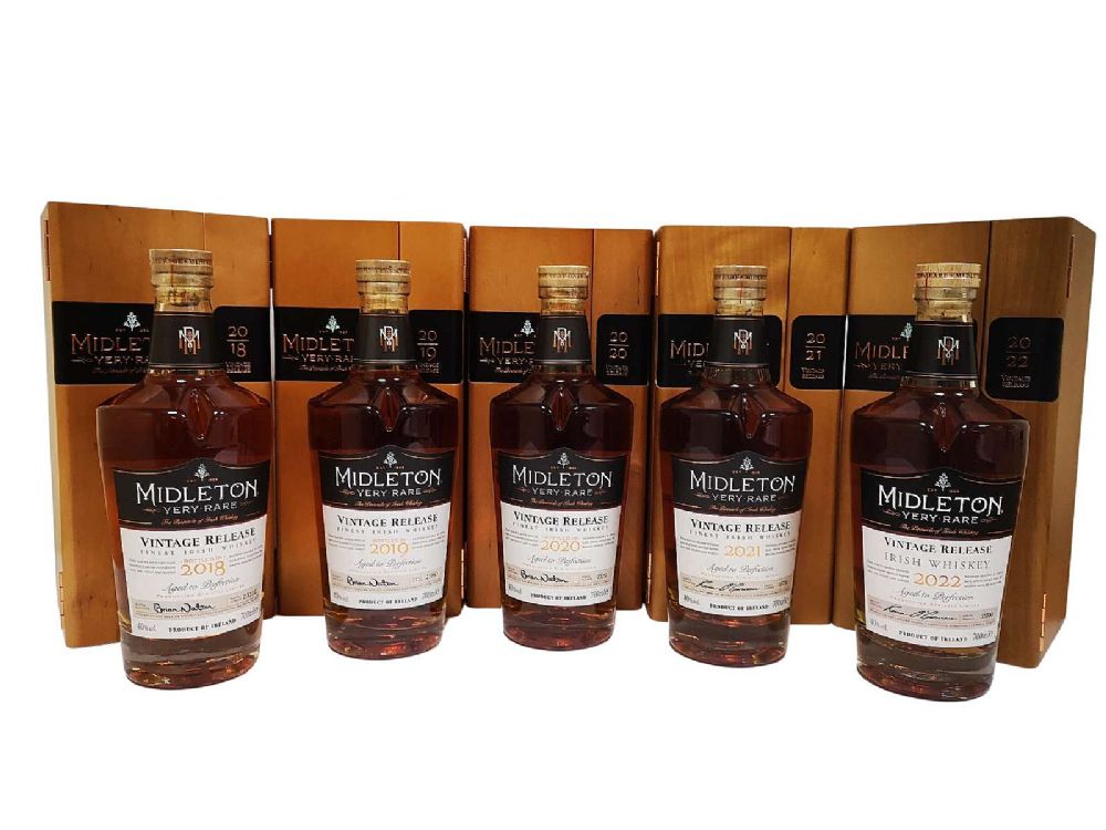 Midleton Very Rare 2018 to 2022 (5 bottle lot)