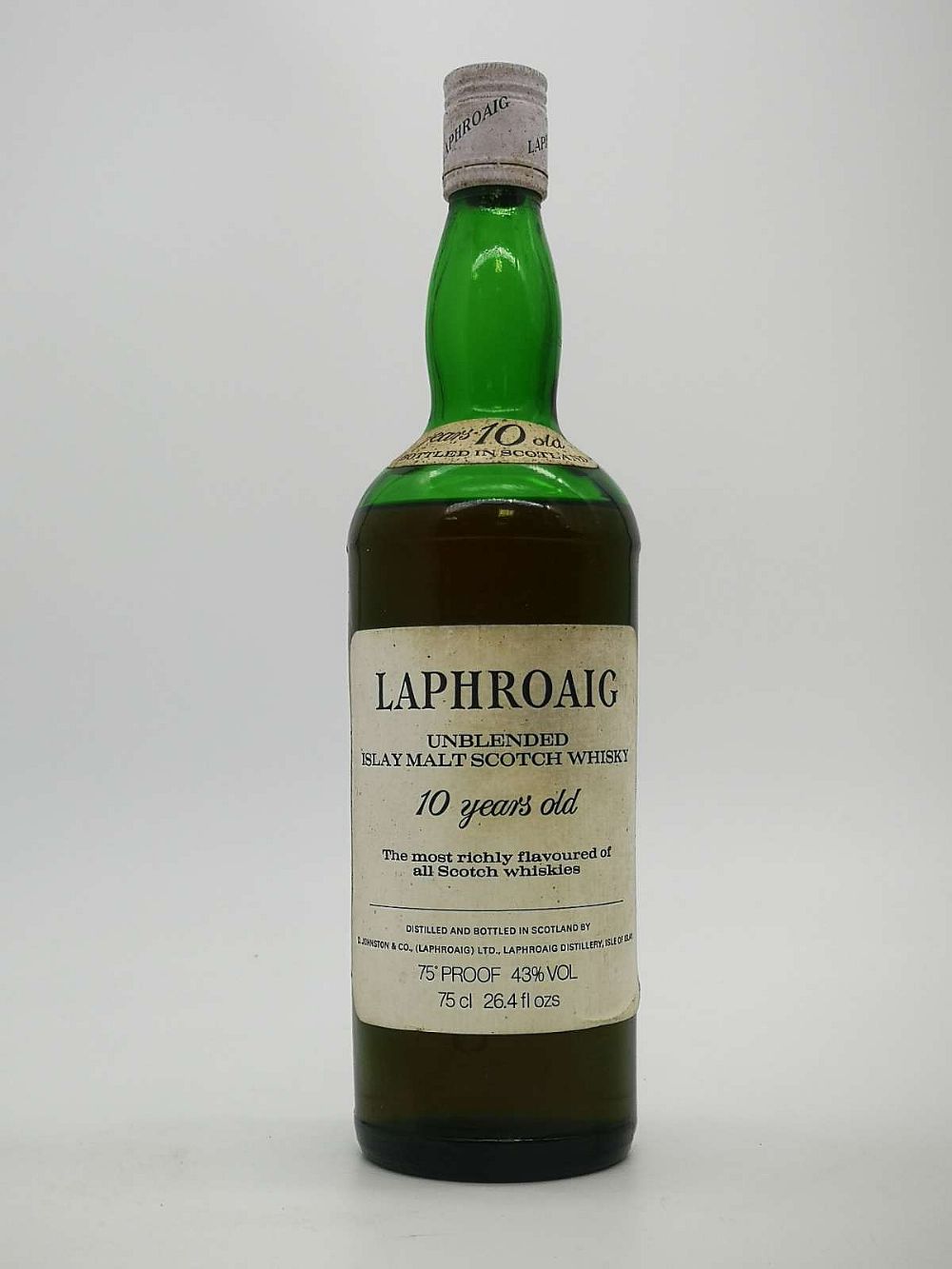 Laphroaig 10 year old Unblended Islay malt Scotch Whisky 43% abv (older  bottling) | Whiskey Bidders | Irish Whiskey Auction Online Platform